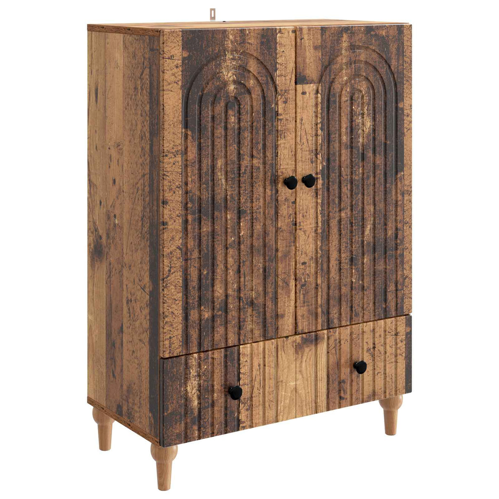 vidaXL Bufet Stare drewno 66 x 34,5 x 95 cm Drewno inżynieryjne