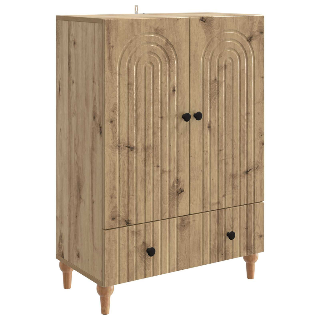vidaXL Bufet Dąb artisan 66 x 34,5 x 95 cm Drewno inżynieryjne