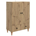 vidaXL Bufet Dąb artisan 66 x 34,5 x 95 cm Drewno inżynieryjne