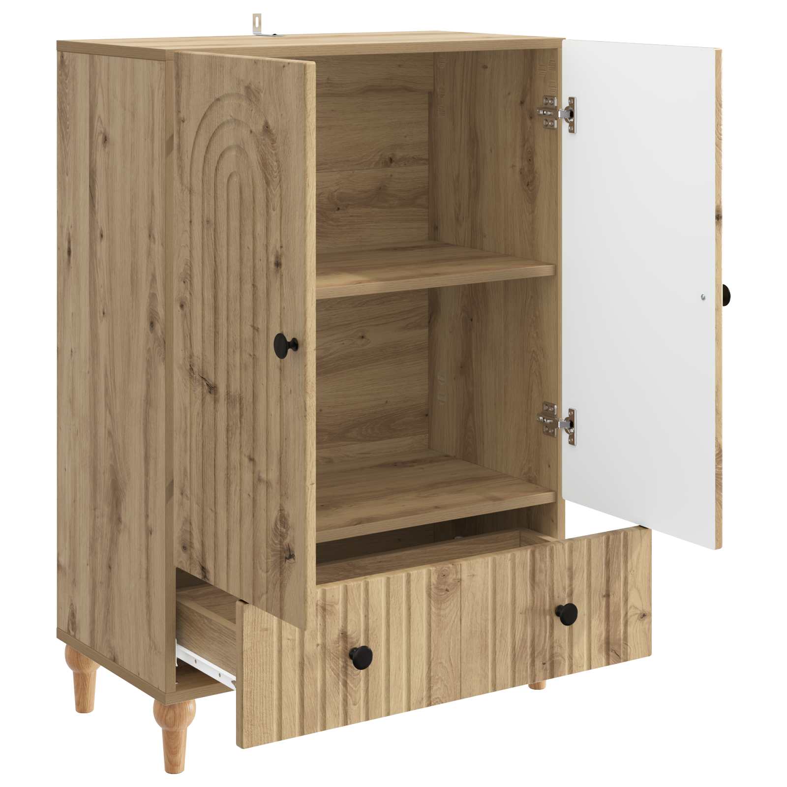 vidaXL Bufet Dąb artisan 66 x 34,5 x 95 cm Drewno inżynieryjne