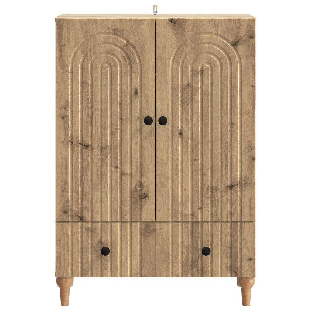 vidaXL Bufet Dąb artisan 66 x 34,5 x 95 cm Drewno inżynieryjne
