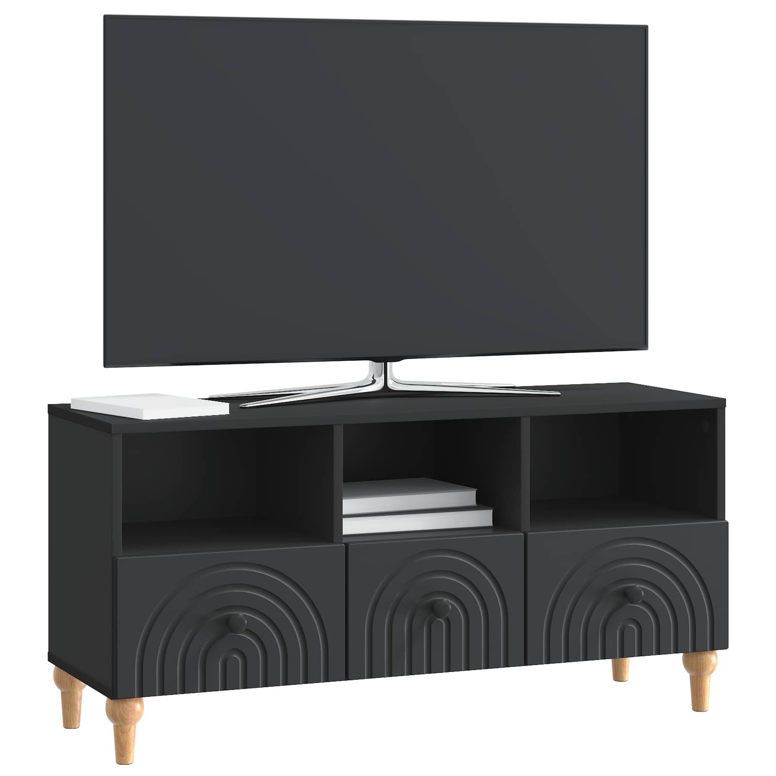 vidaXL Szafka pod telewizor Czarny 102 x 34,5 x 50 cm