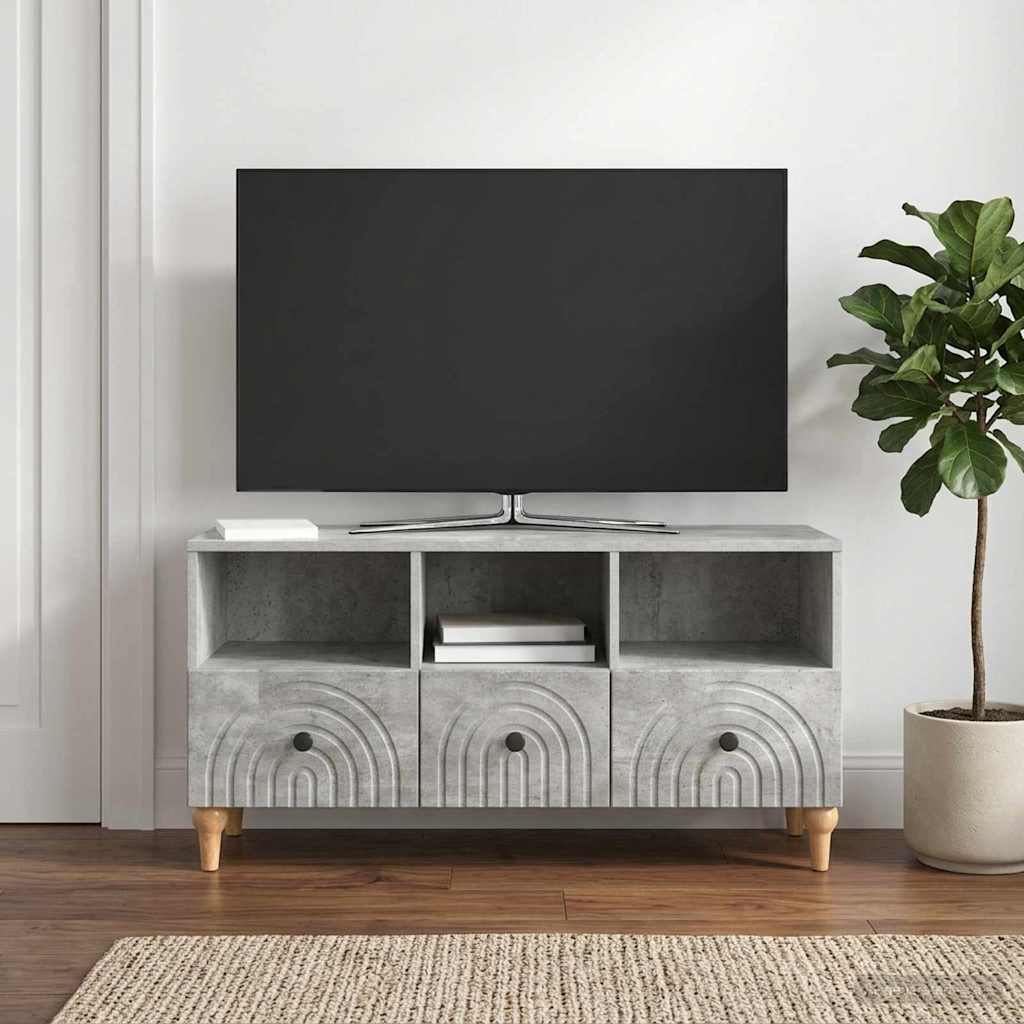 vidaXL Szafka pod telewizor Betonowy Szary 102 x 34,5 x 50 cm
