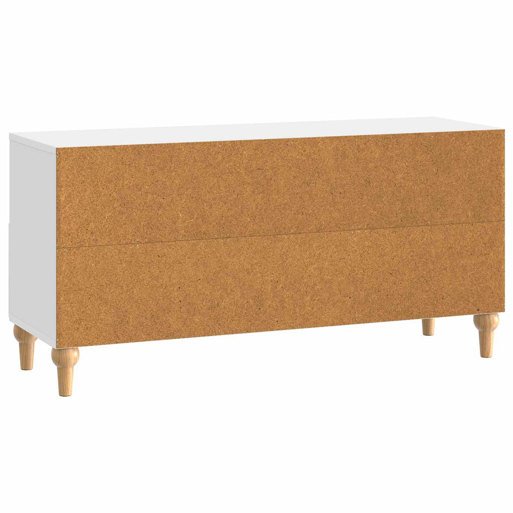 vidaXL Szafka pod telewizor Biały Wysoki Połysk 102 x 34,5 x 50 cm
