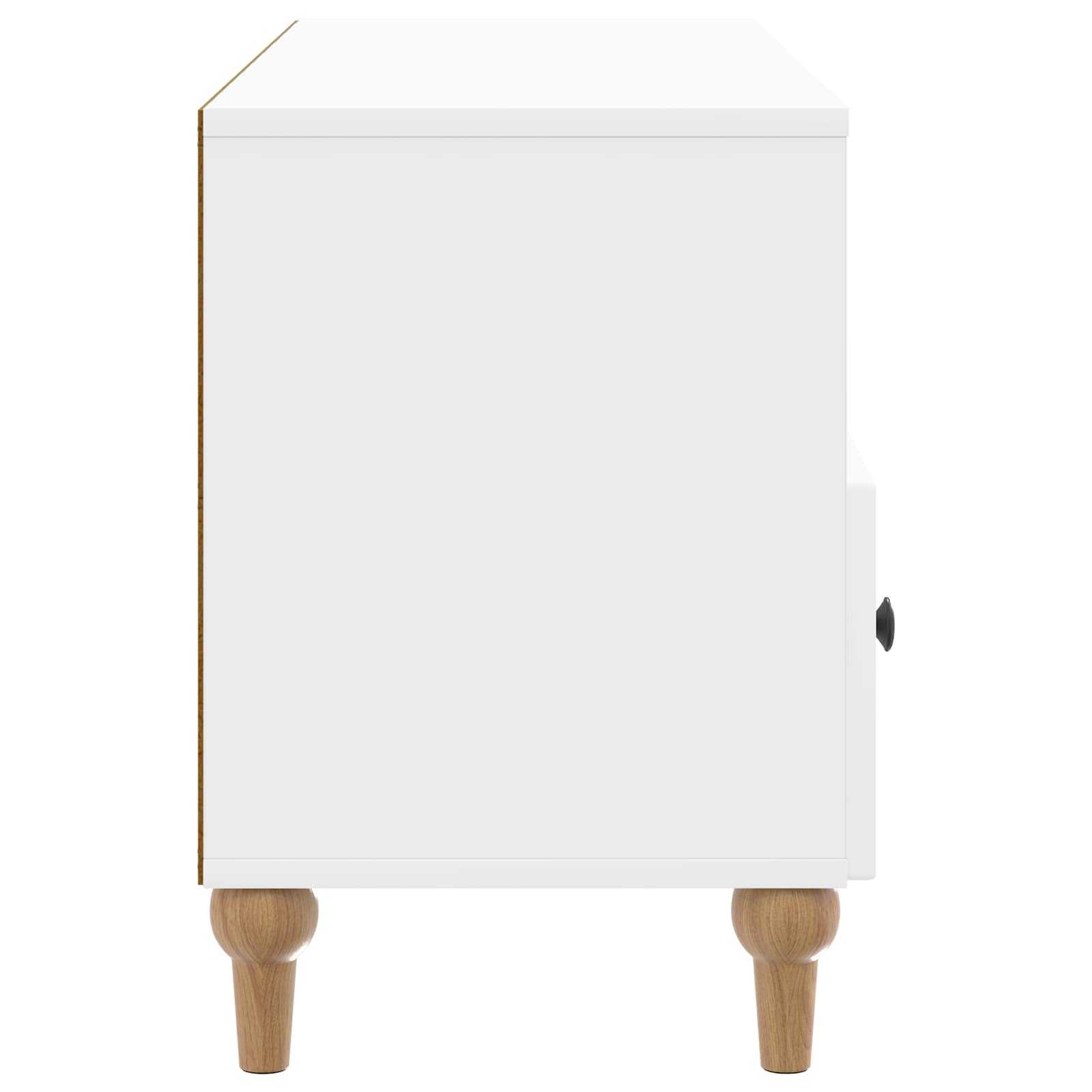 vidaXL Szafka pod telewizor Biały Wysoki Połysk 102 x 34,5 x 50 cm