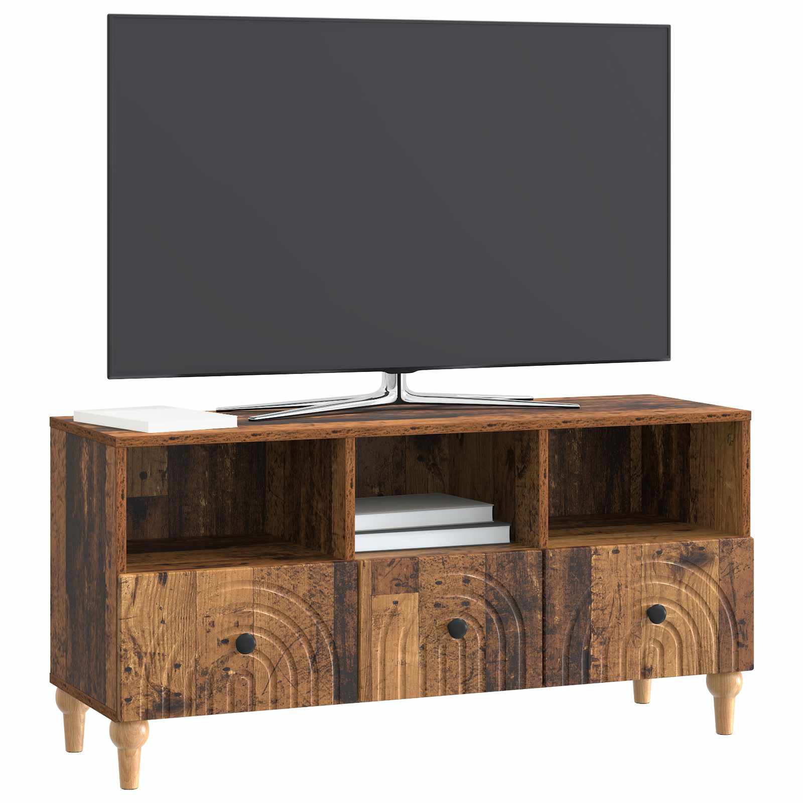 vidaXL Szafka pod telewizor Stare drewno 102 x 34,5 x 50 cm