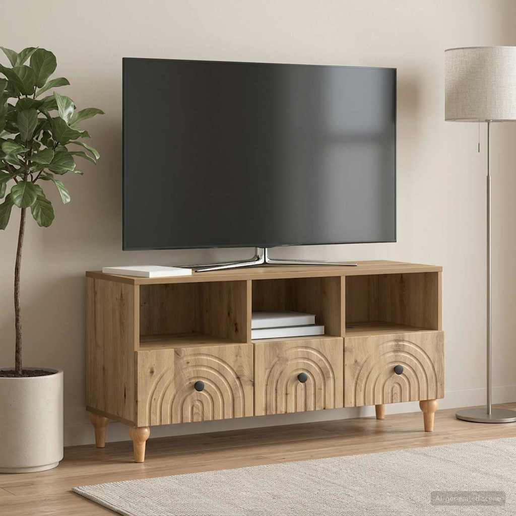 vidaXL Szafka pod telewizor 102 x 34,5 x 50 cm Dąb Rzemieślniczy