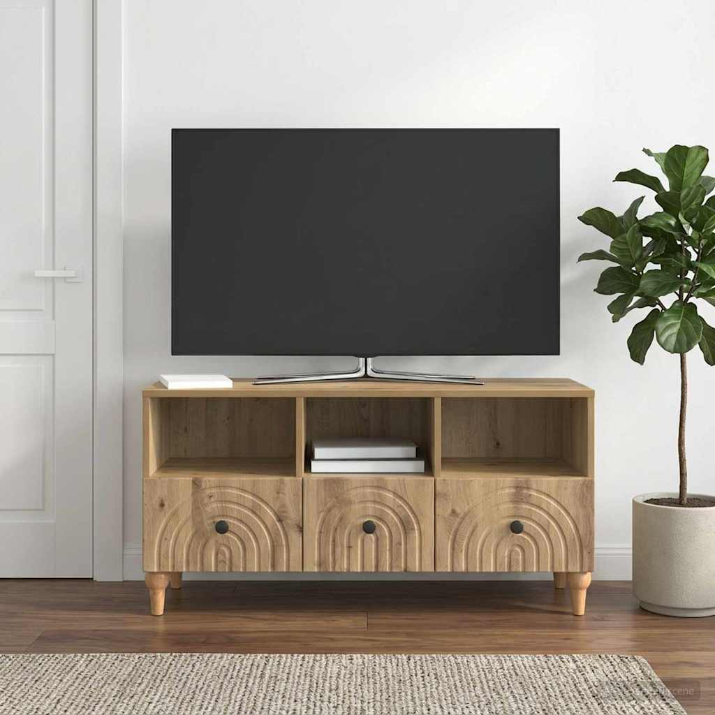 vidaXL Szafka pod telewizor 102 x 34,5 x 50 cm Dąb Rzemieślniczy