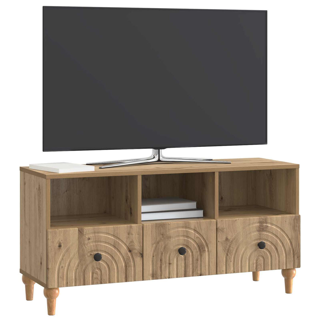 vidaXL Szafka pod telewizor Dąb Rzemieślniczy 102 x 34,5 x 50 cm