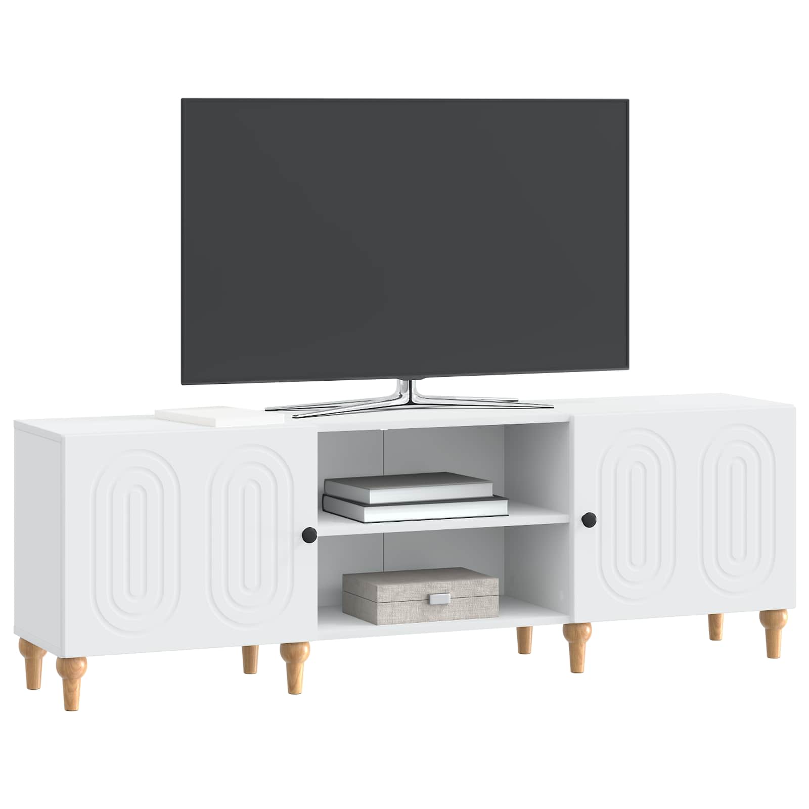 vidaXL Szafka pod telewizor Biały 150 x 31 x 50 cm Drewno inżynieryjne