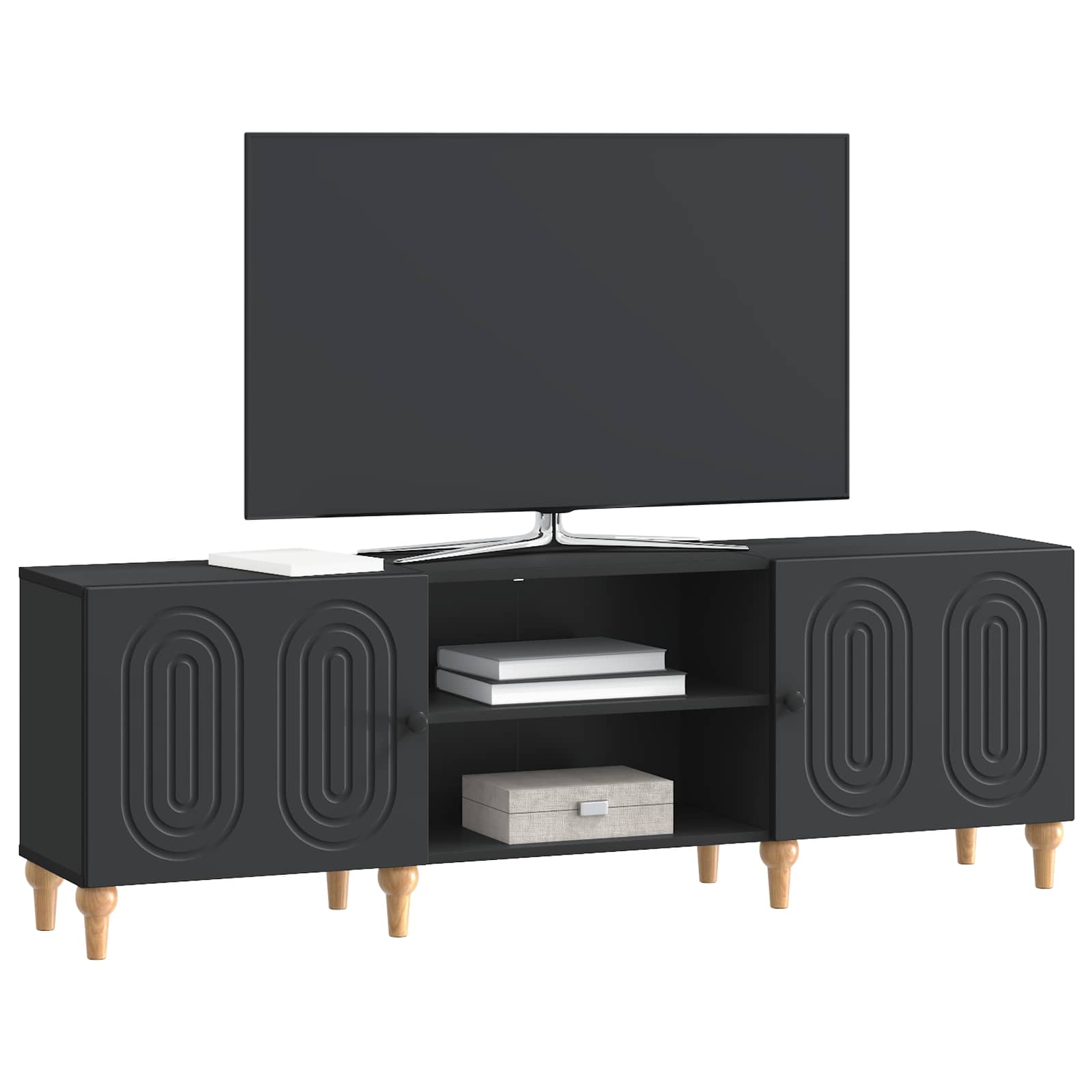 vidaXL Szafka pod telewizor Czarny 150 x 31 x 50 cm