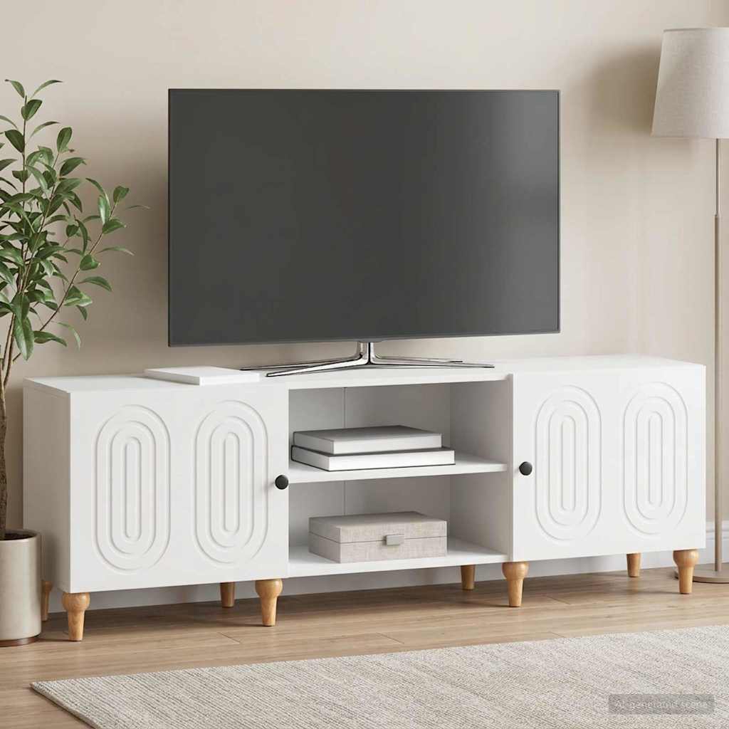 vidaXL Szafka pod telewizor Biały wysoki połysk 150 x 31 x 50 cm