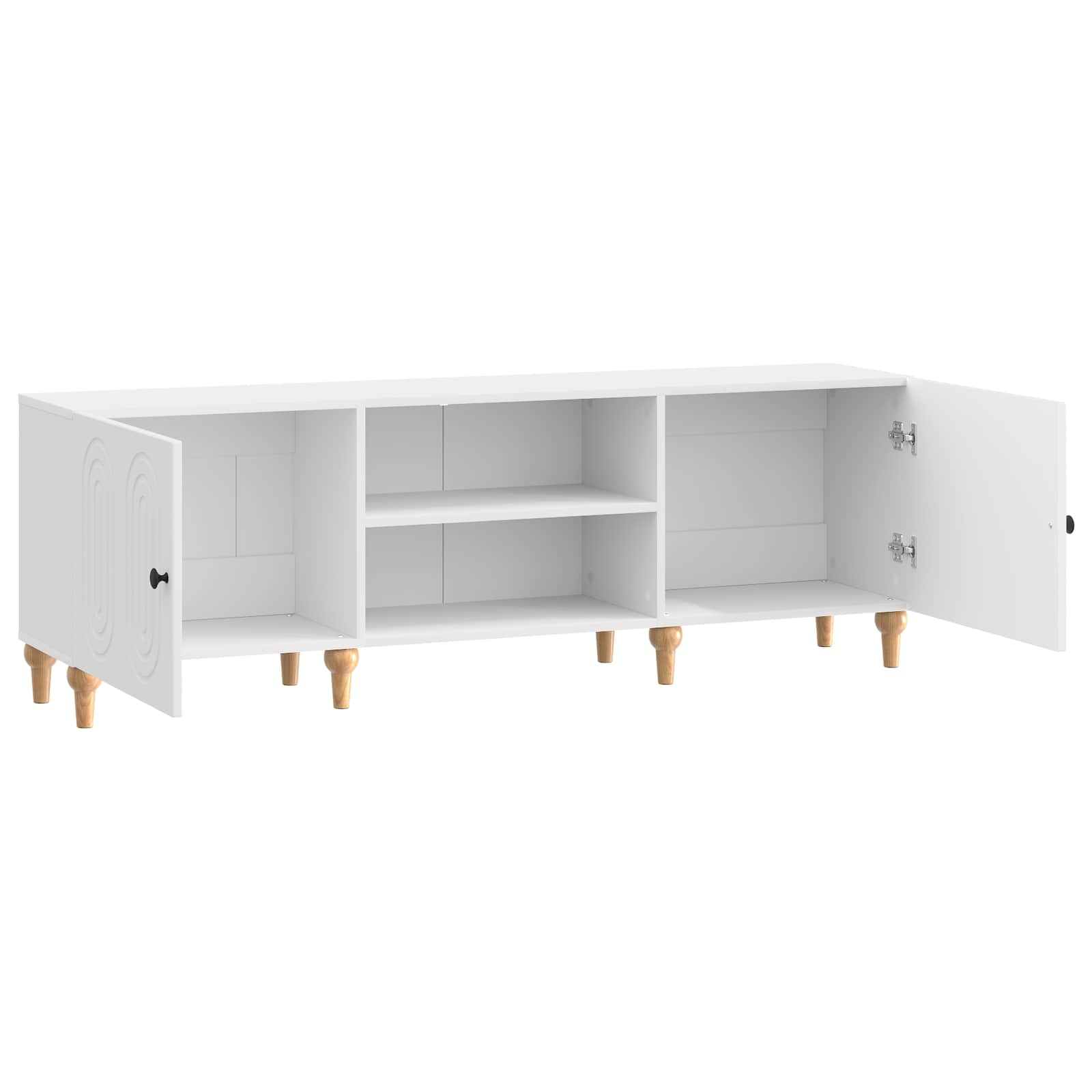 vidaXL Szafka pod telewizor Biały wysoki połysk 150 x 31 x 50 cm