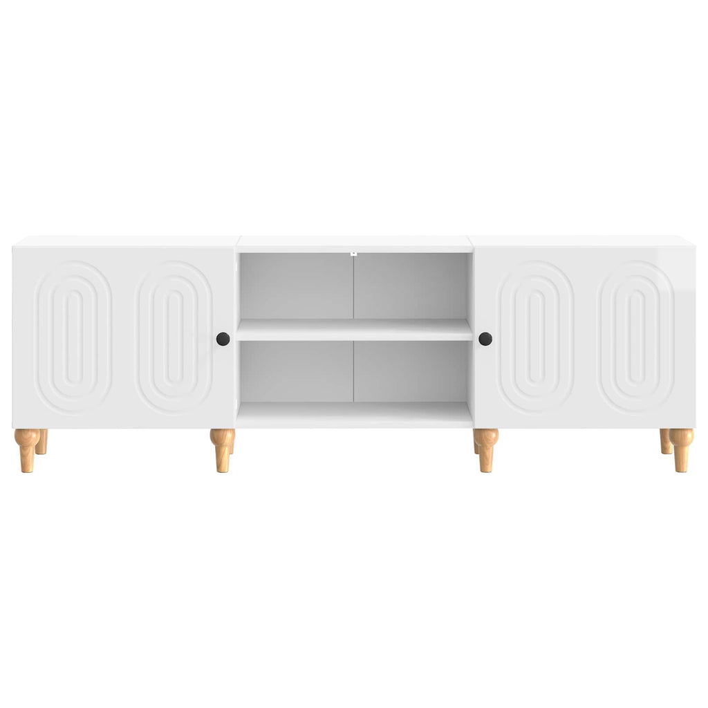 vidaXL Szafka pod telewizor Biały wysoki połysk 150 x 31 x 50 cm