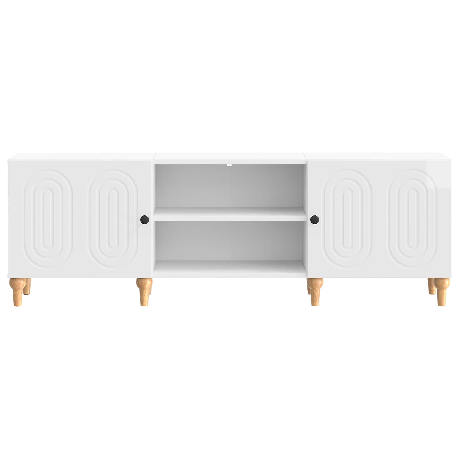 vidaXL Szafka pod telewizor Biały wysoki połysk 150 x 31 x 50 cm