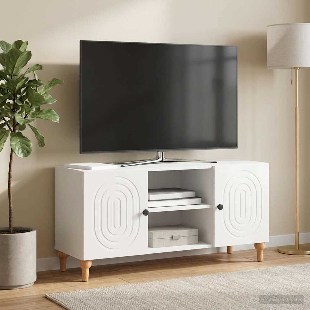 vidaXL Szafka pod telewizor Biały wysoki połysk 102 x 34,5 x 50 cm