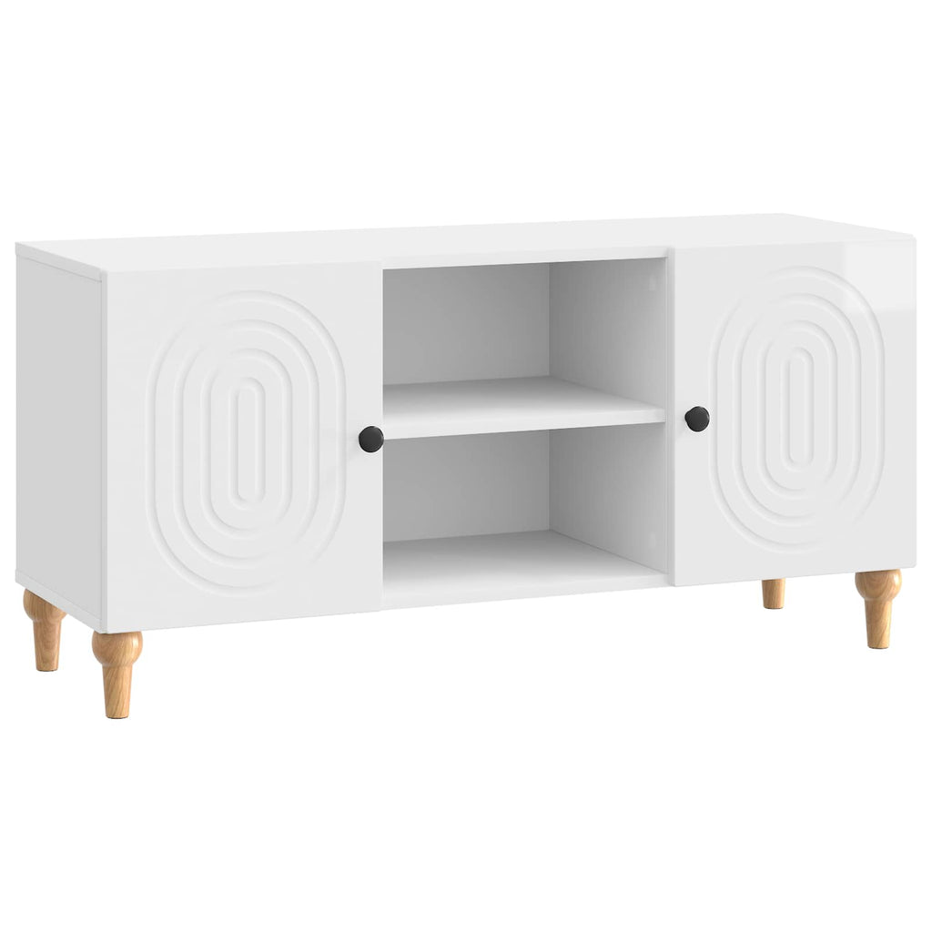 vidaXL Szafka pod telewizor Biały wysoki połysk 102 x 34,5 x 50 cm