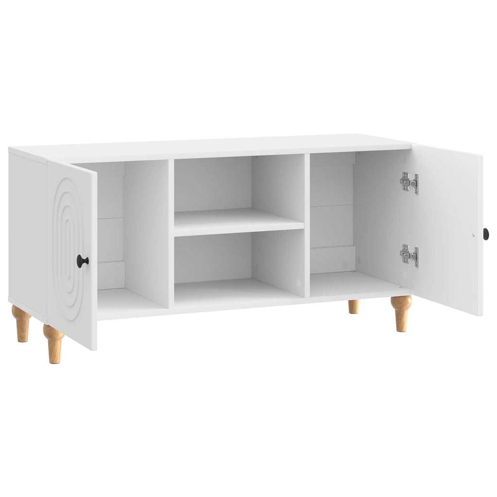 vidaXL Szafka pod telewizor Biały wysoki połysk 102 x 34,5 x 50 cm