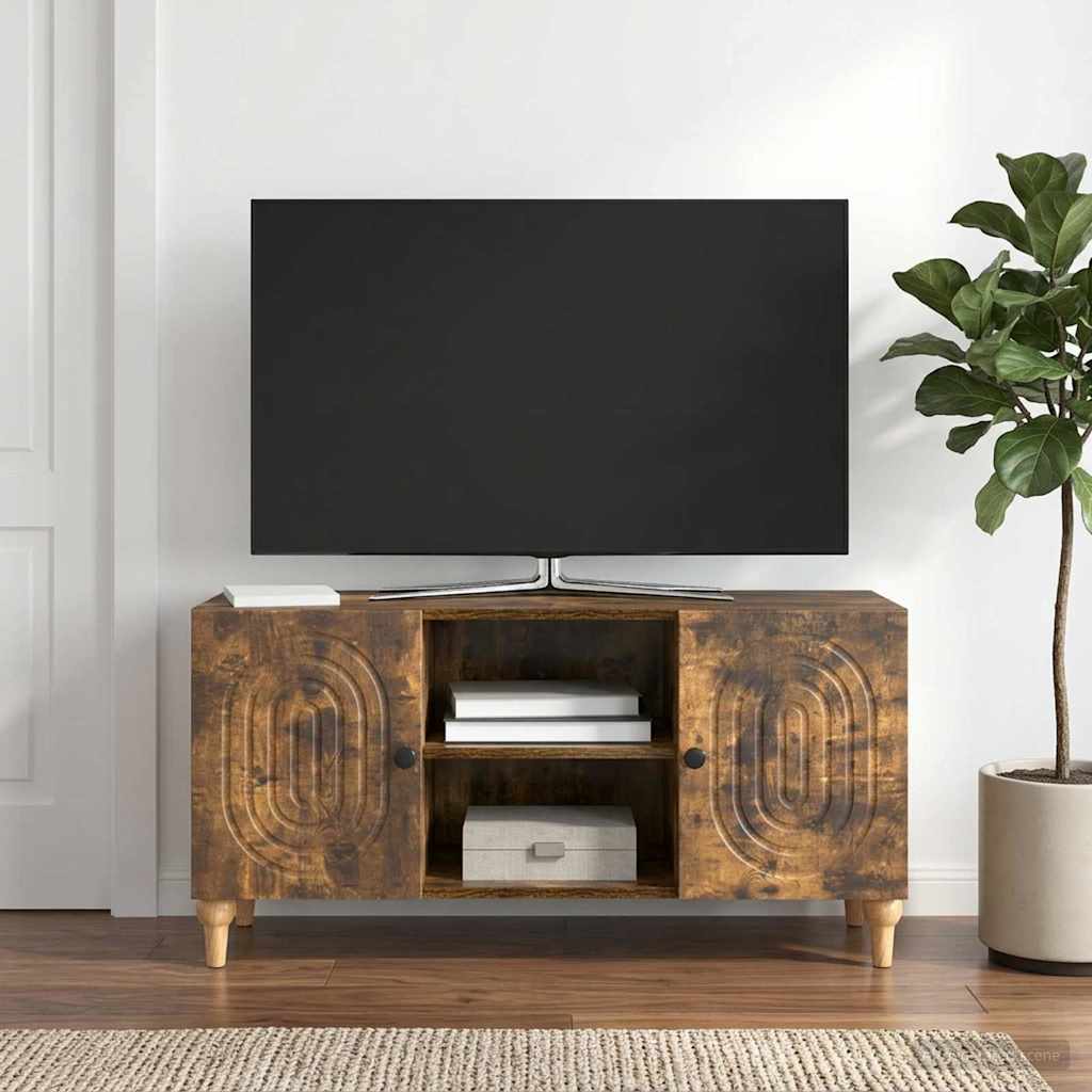 vidaXL Szafka pod telewizor Dąb wędzony 102 x 34,5 x 50 cm