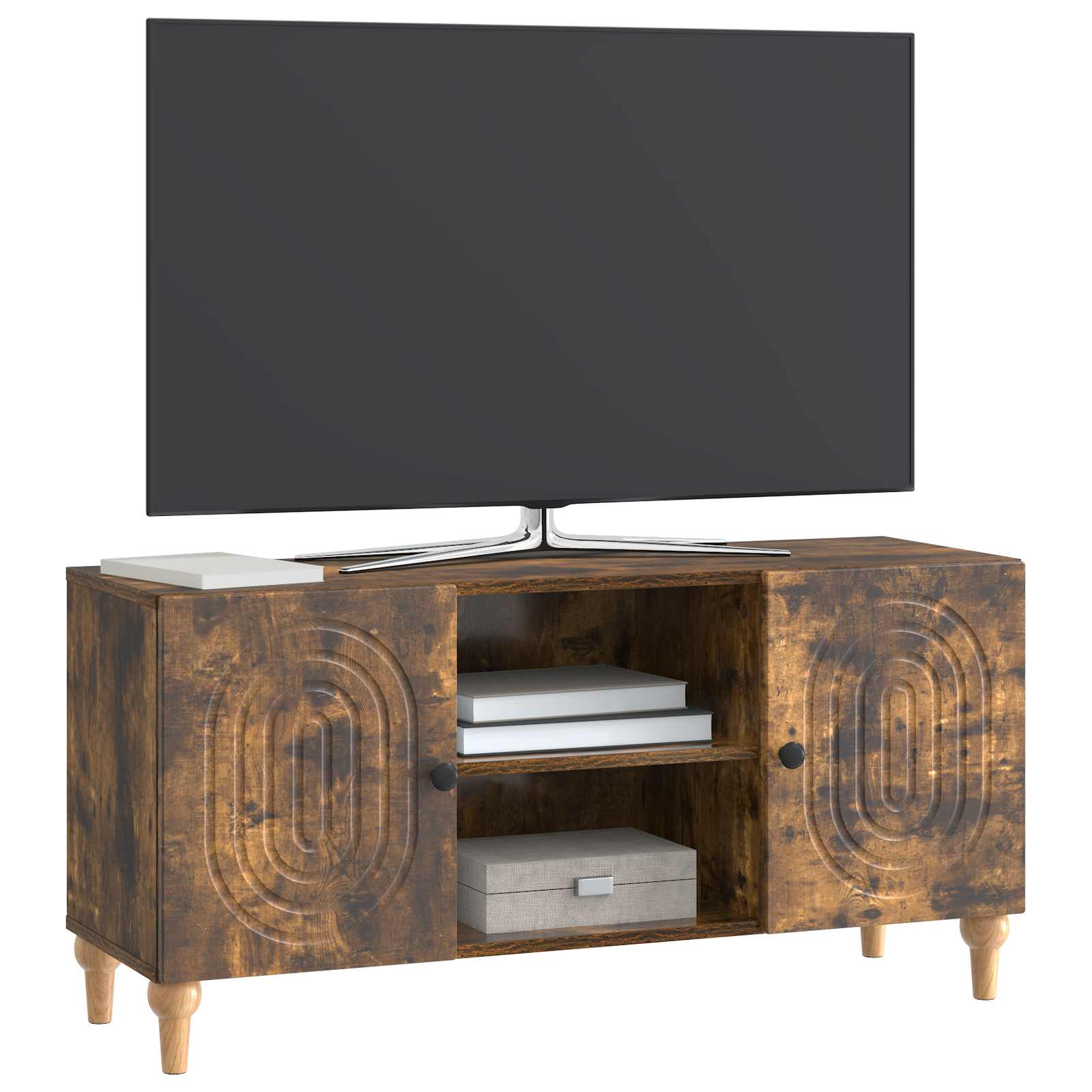 vidaXL Szafka pod telewizor Dąb wędzony 102 x 34,5 x 50 cm