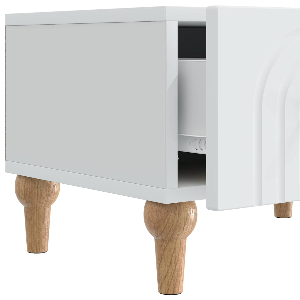 vidaXL Szafka pod telewizor z szufladą Biały 147 x 34,5 x 30 cm