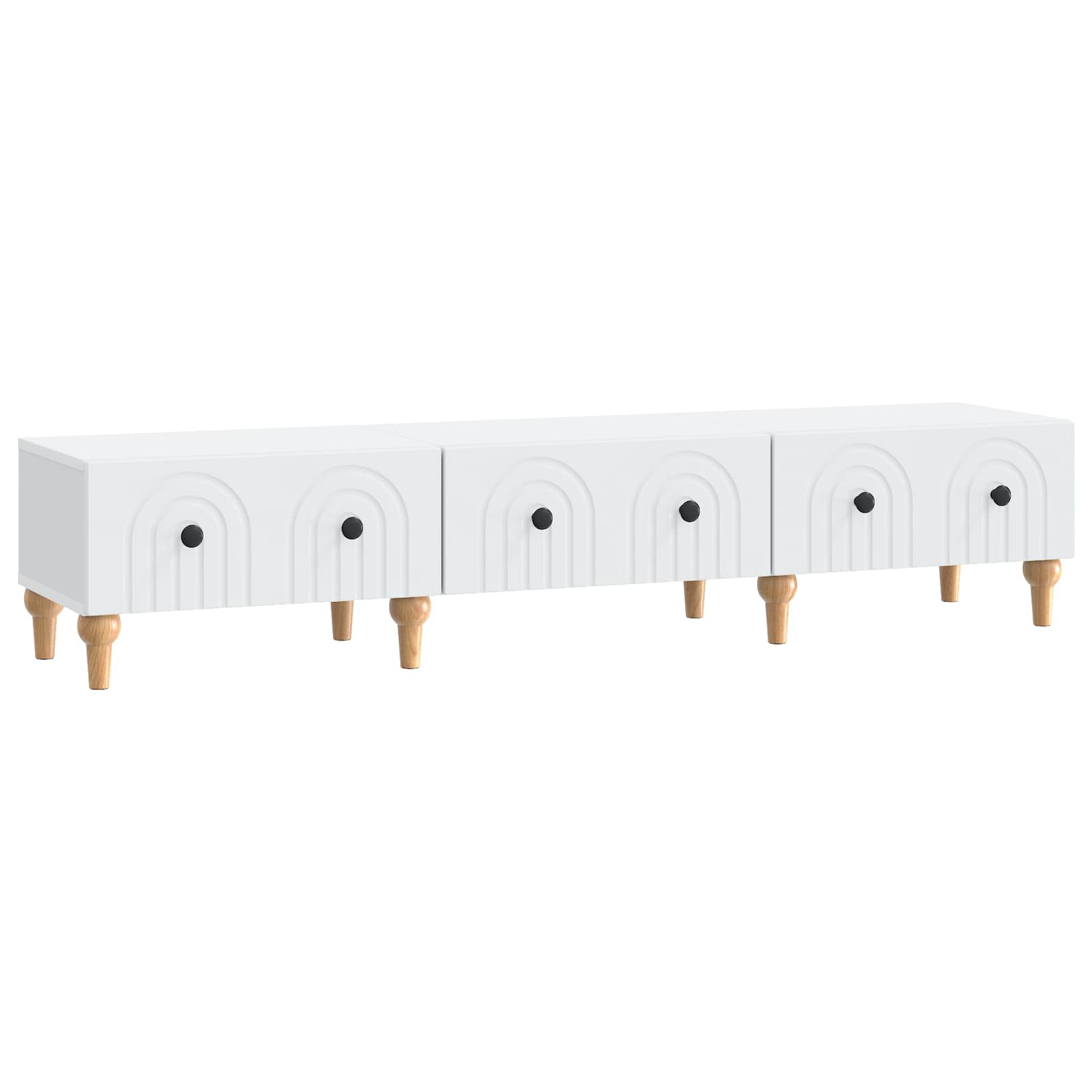 vidaXL Szafka pod telewizor z szufladą Biały 147 x 34,5 x 30 cm