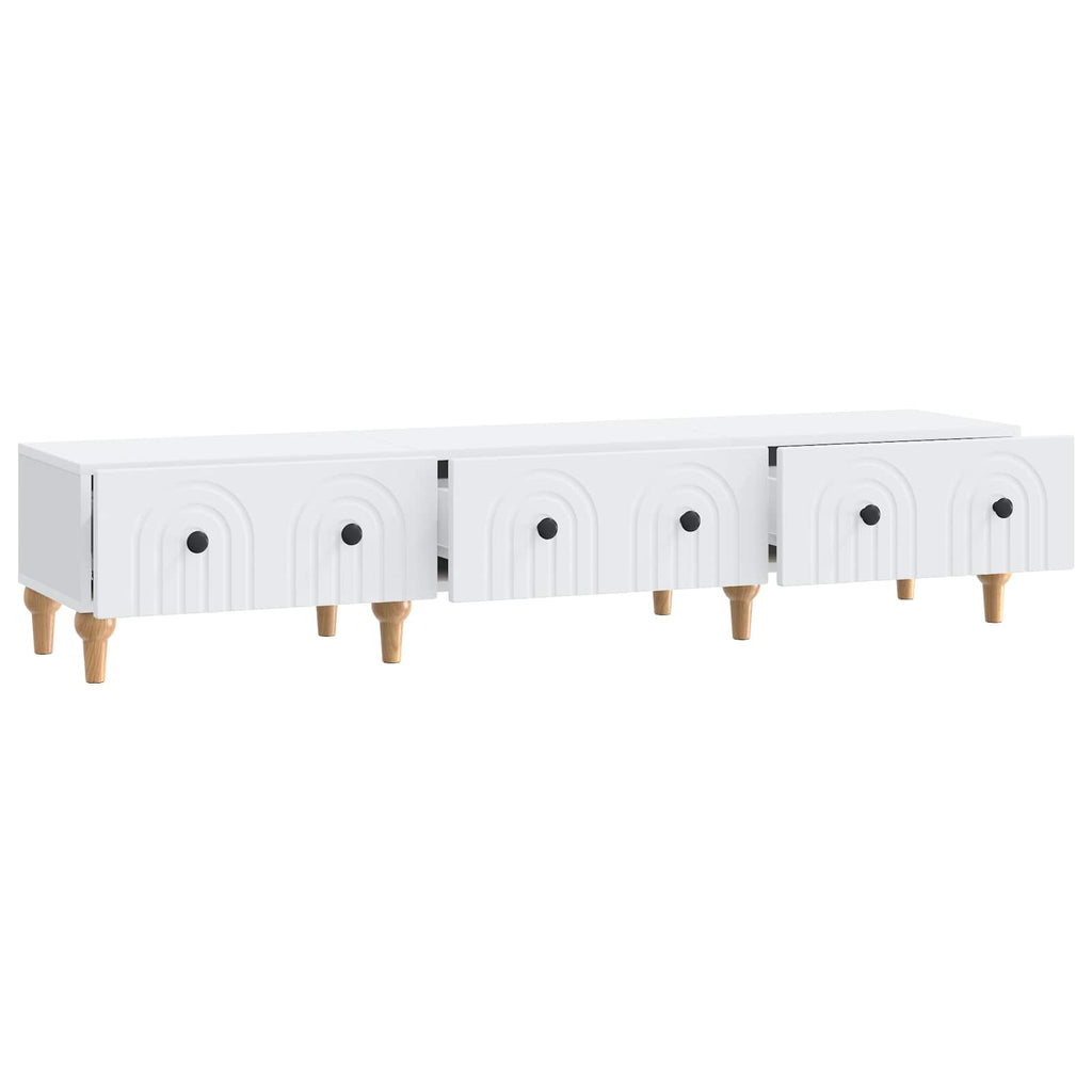vidaXL Szafka pod telewizor z szufladą Biały 147 x 34,5 x 30 cm