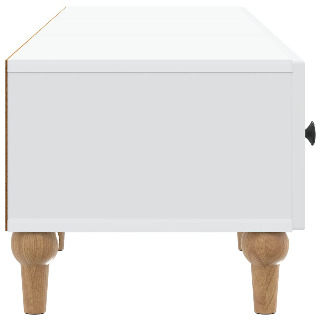 vidaXL Szafka pod telewizor z szufladą Biały 147 x 34,5 x 30 cm
