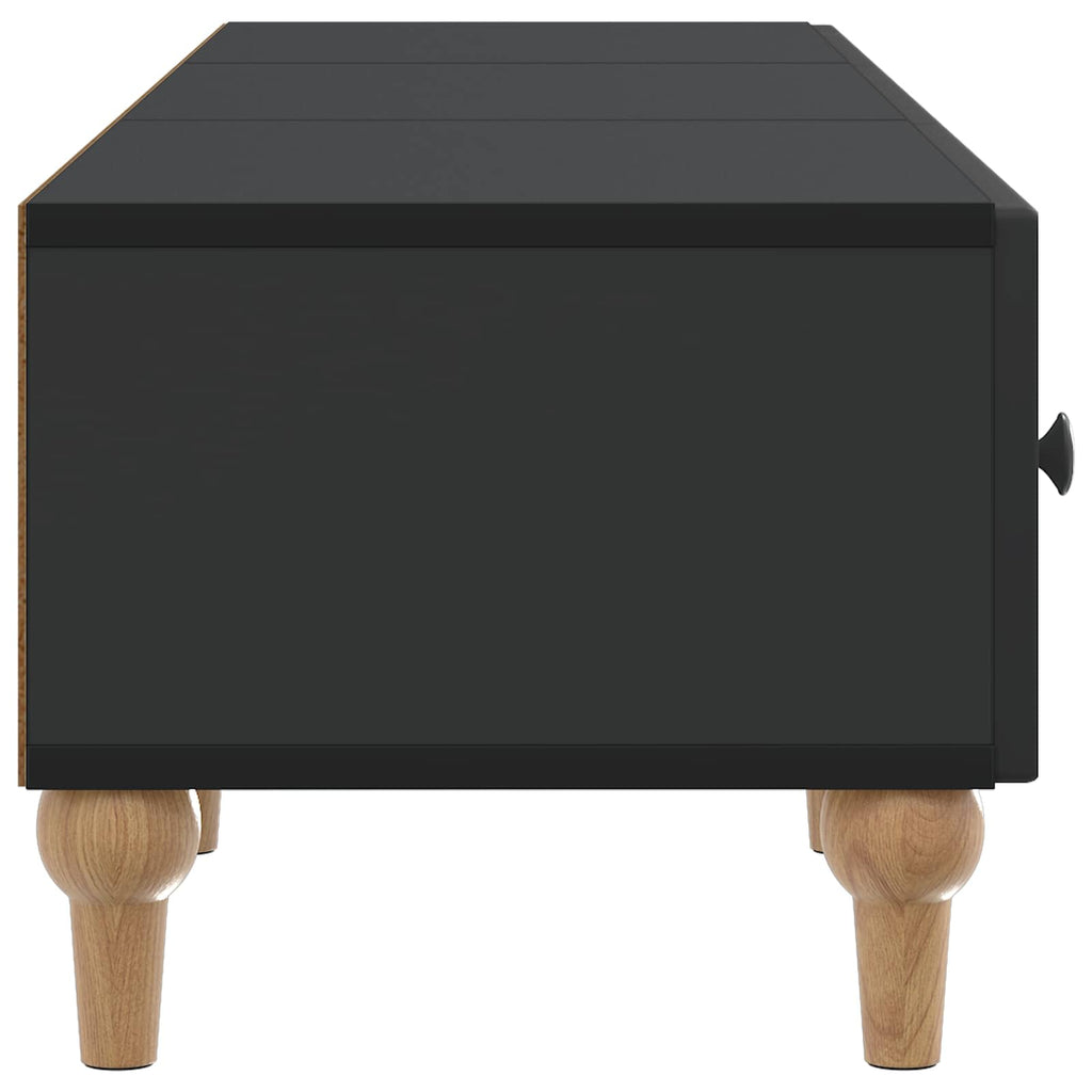 vidaXL Szafka pod telewizor z szufladą Czarny 147 x 34,5 x 30 cm
