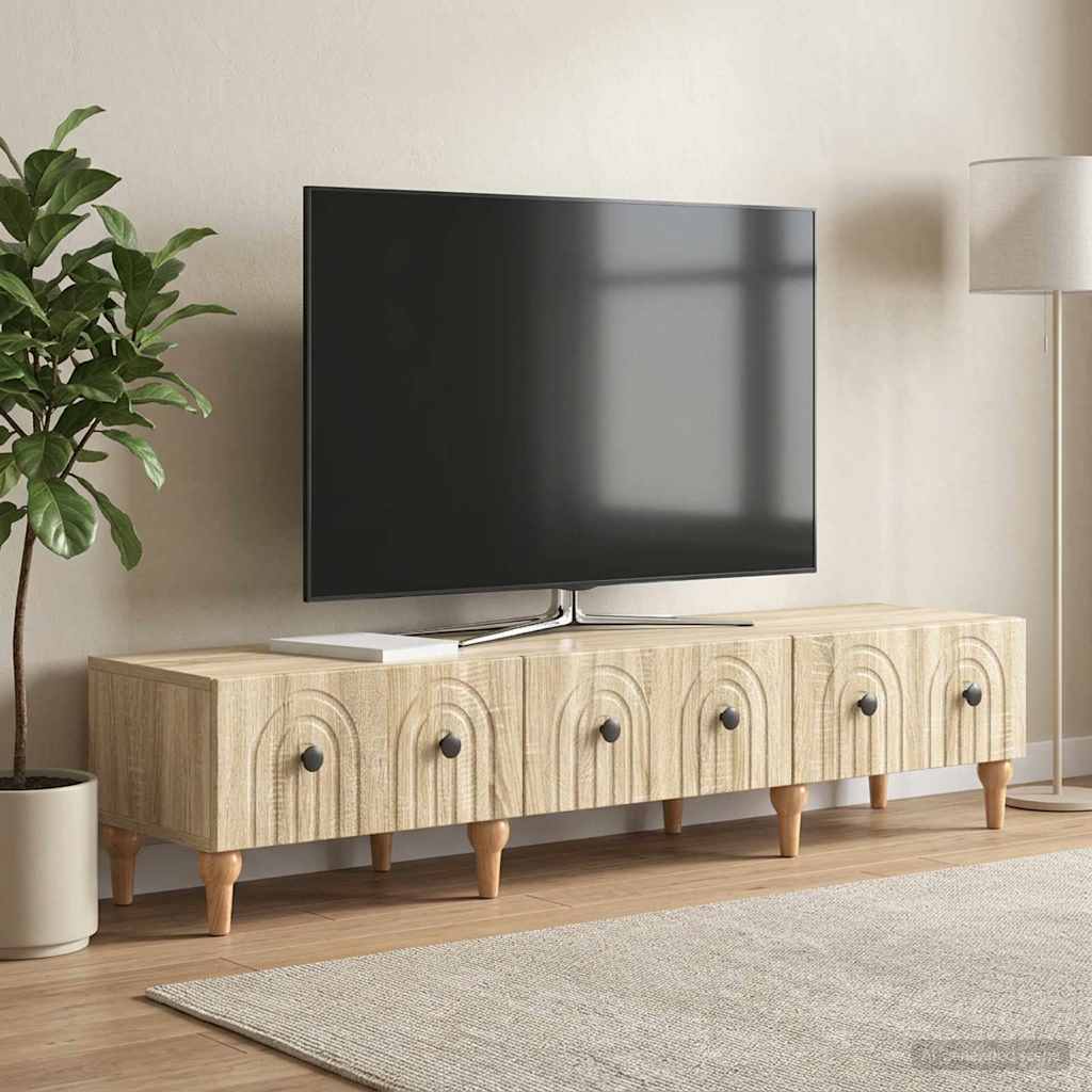 vidaXL Szafka pod telewizor z szufladą dąb Sonoma 147 x 34,5 x 30 cm