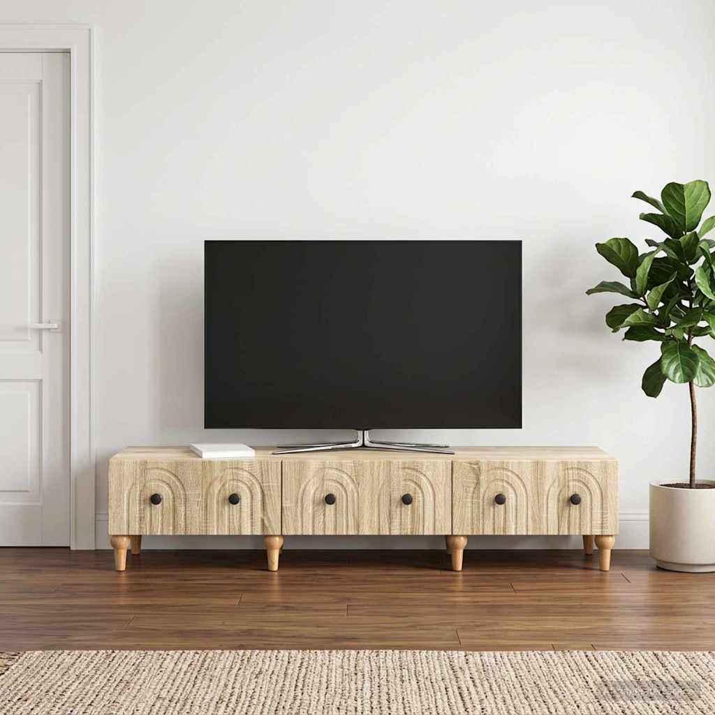 vidaXL Szafka pod telewizor z szufladą dąb Sonoma 147 x 34,5 x 30 cm