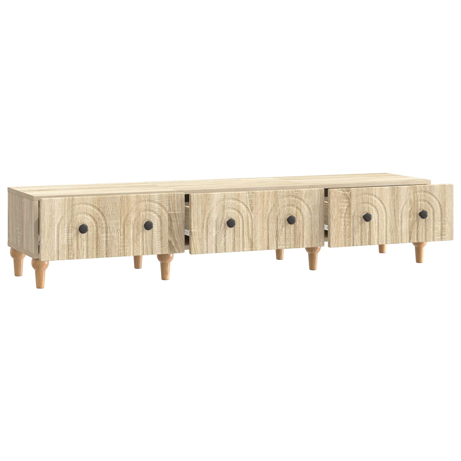 vidaXL Szafka pod telewizor z szufladą dąb Sonoma 147 x 34,5 x 30 cm