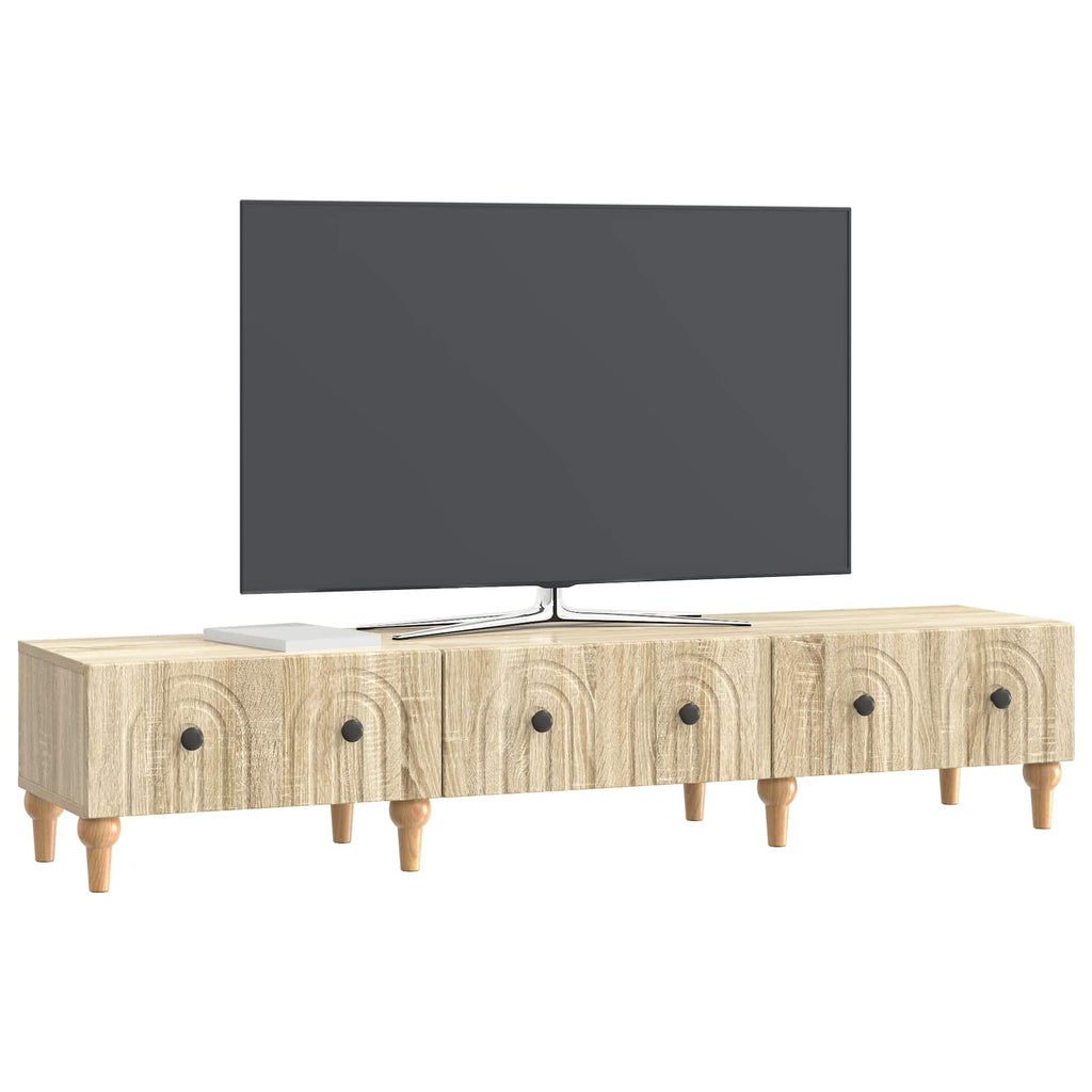 vidaXL Szafka pod telewizor z szufladą dąb Sonoma 147 x 34,5 x 30 cm