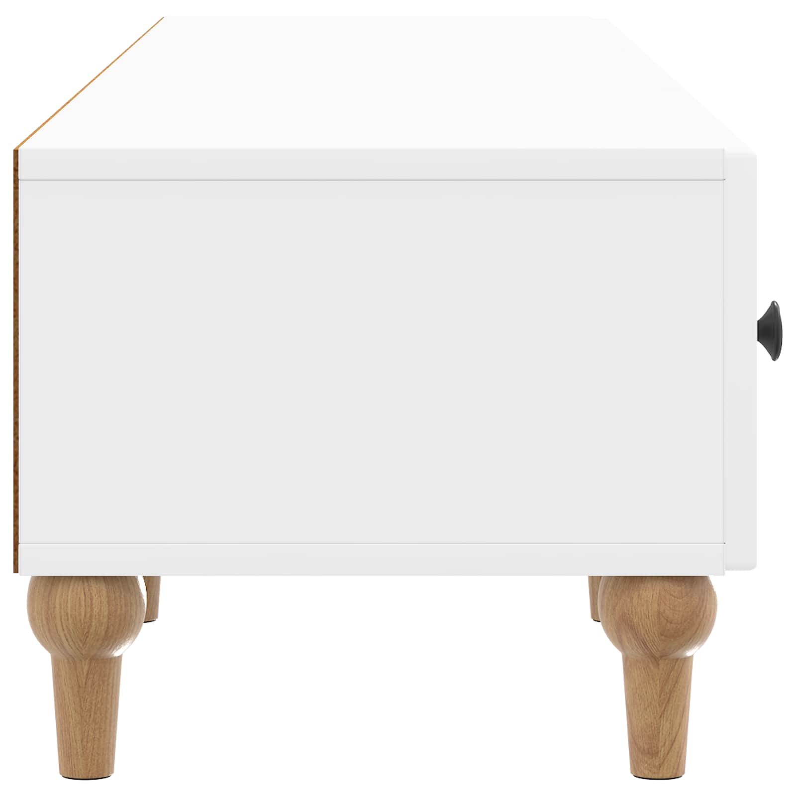 vidaXL Szafka pod telewizor Biały wysoki połysk 147 x 34,5 x 30 cm