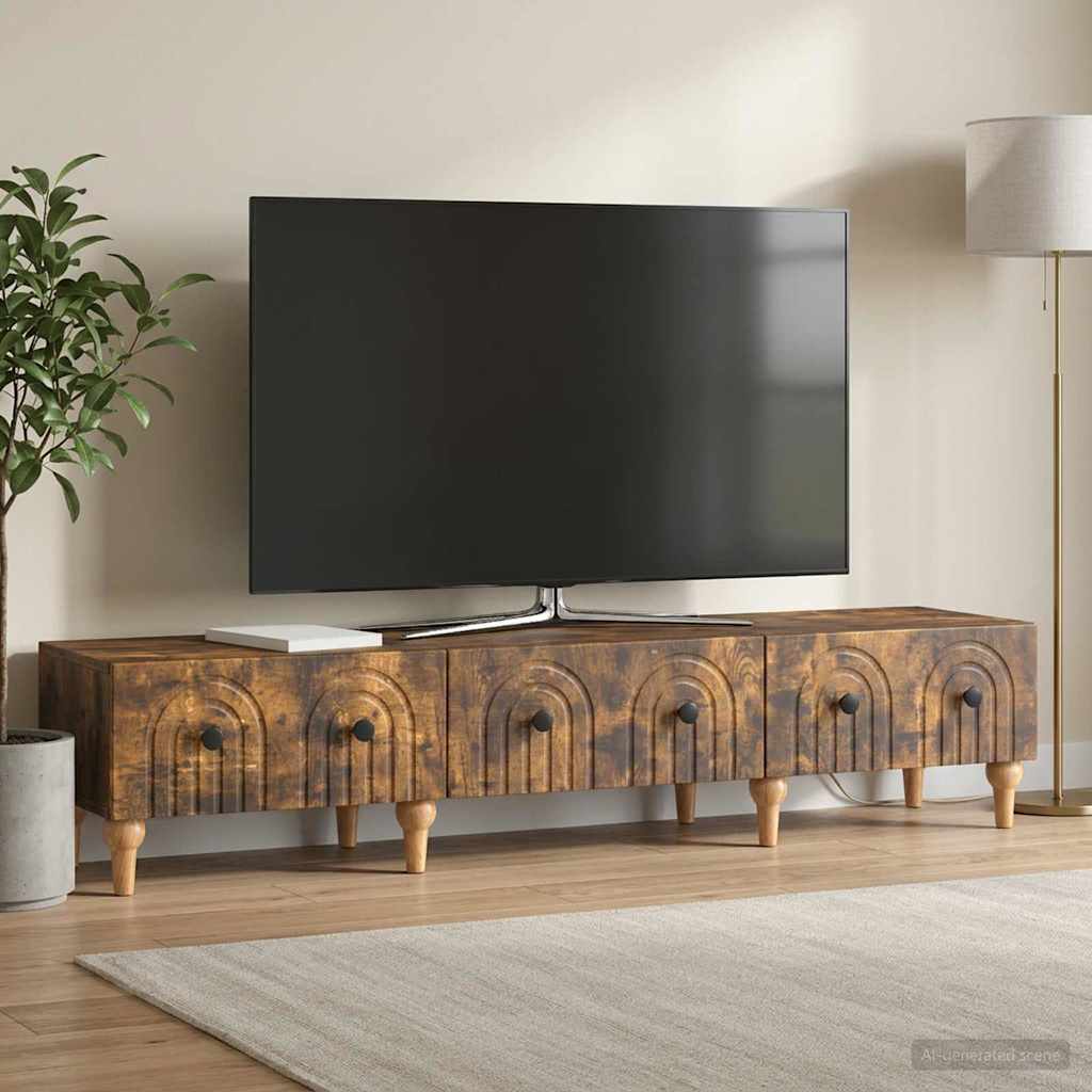vidaXL Szafka pod telewizor z szufladą Dąb wędzony 147 x 34,5 x 30 cm