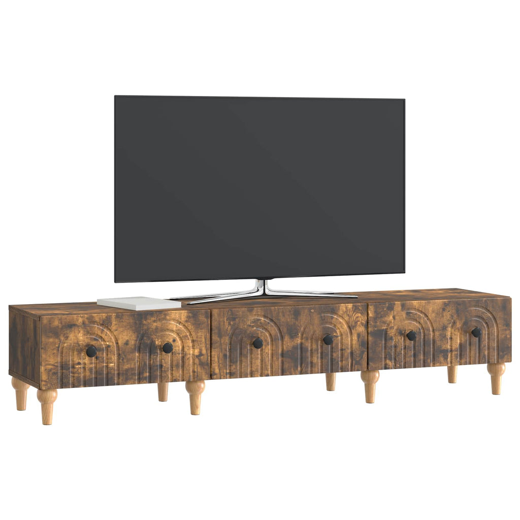 vidaXL Szafka pod telewizor z szufladą Dąb wędzony 147 x 34,5 x 30 cm