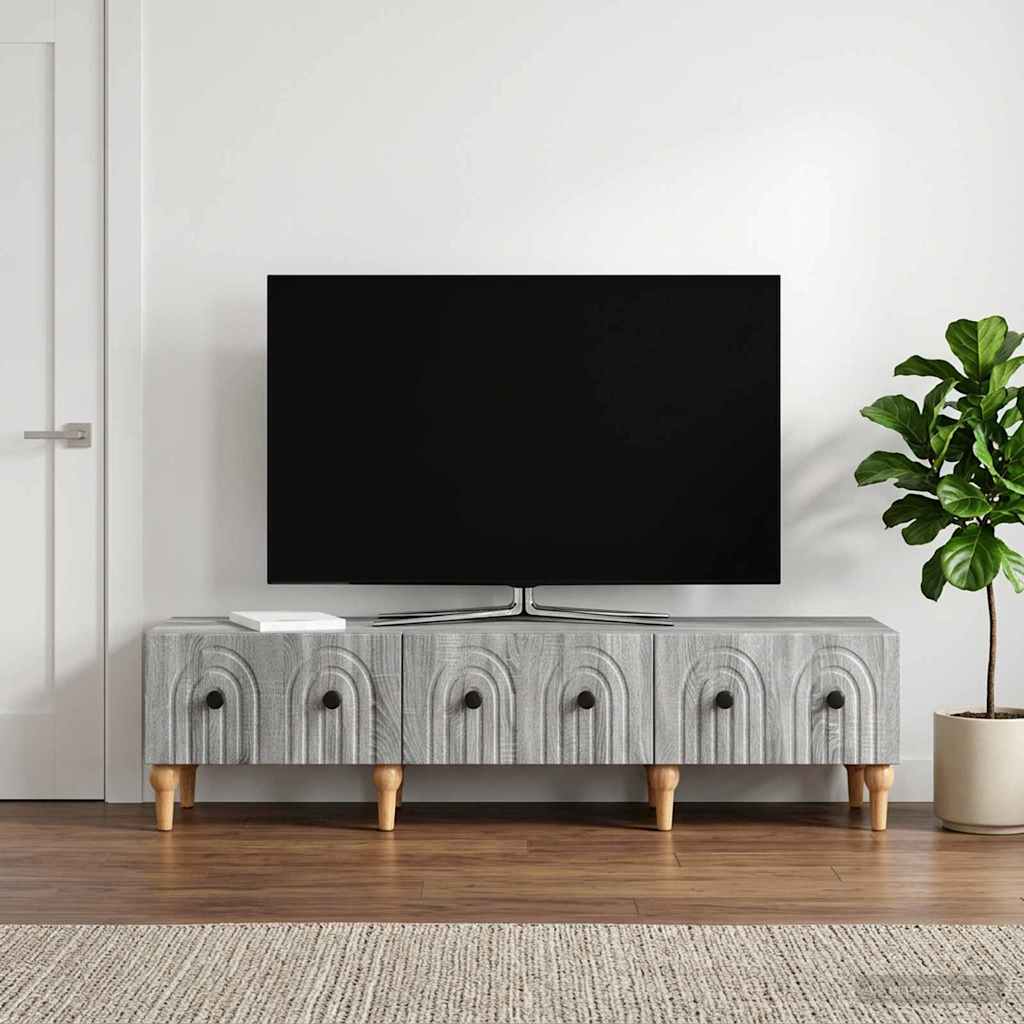 vidaXL Szafka pod telewizor z szufladą Szary Sonoma 147 x 34,5 x 30 cm