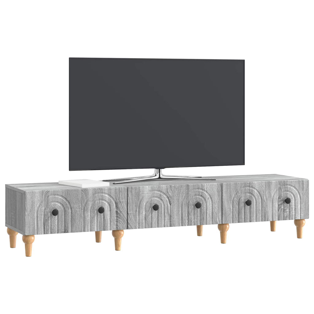 vidaXL Szafka pod telewizor z szufladą Szary Sonoma 147 x 34,5 x 30 cm
