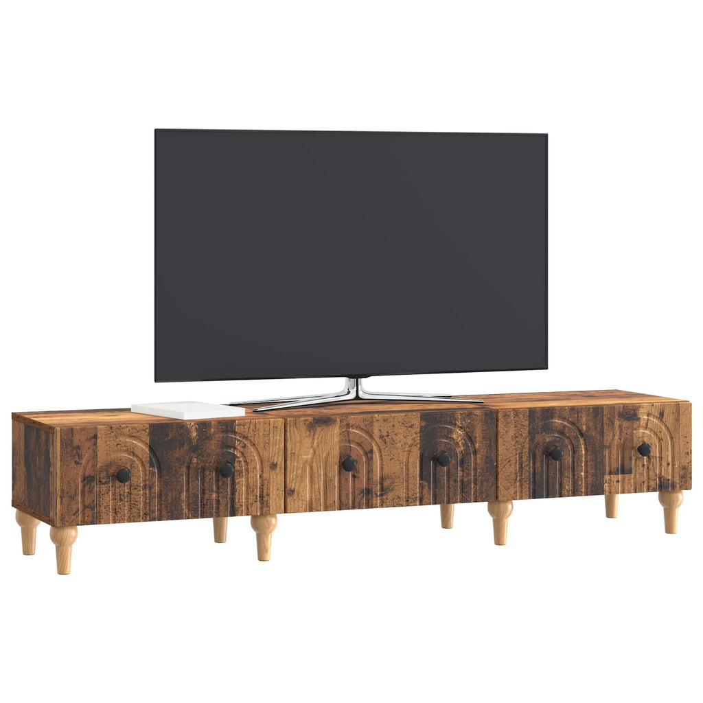 vidaXL Szafka pod telewizor z szufladą Stare drewno 147 x 34,5 x 30 cm
