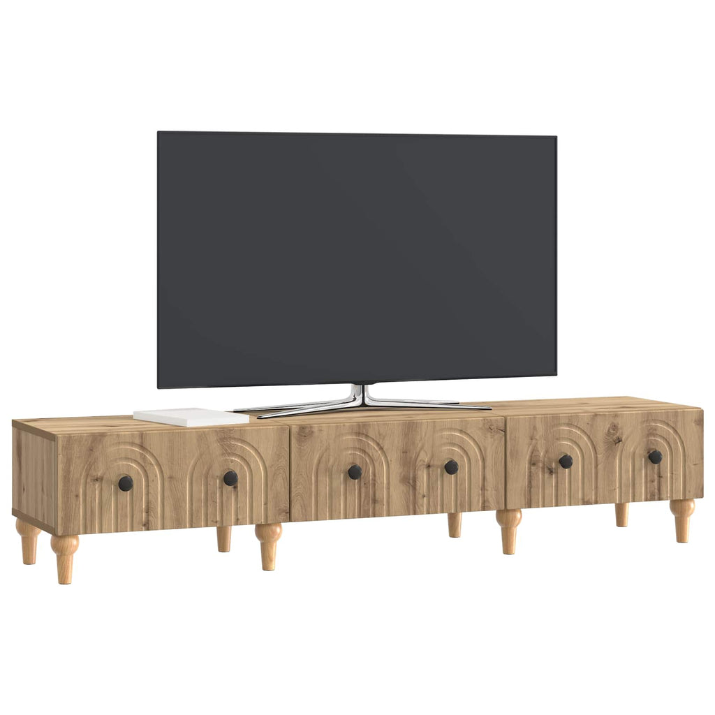 vidaXL Szafka pod telewizor z szufladą Dąb artisan 147 x 34,5 x 30 cm