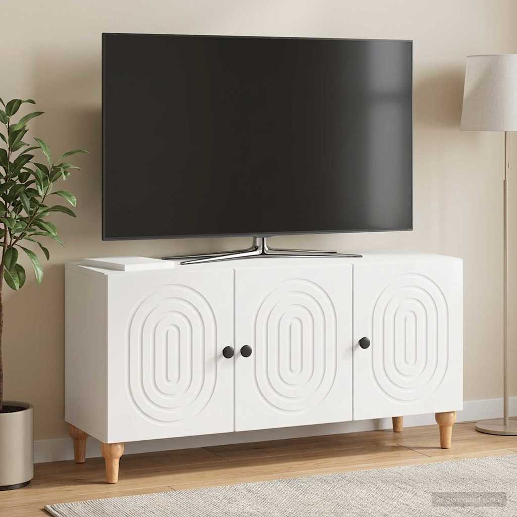 vidaXL Szafka pod telewizor Biały wysoki połysk 99 x 34,5 x 50 cm