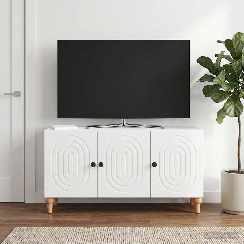 vidaXL Szafka pod telewizor Biały wysoki połysk 99 x 34,5 x 50 cm
