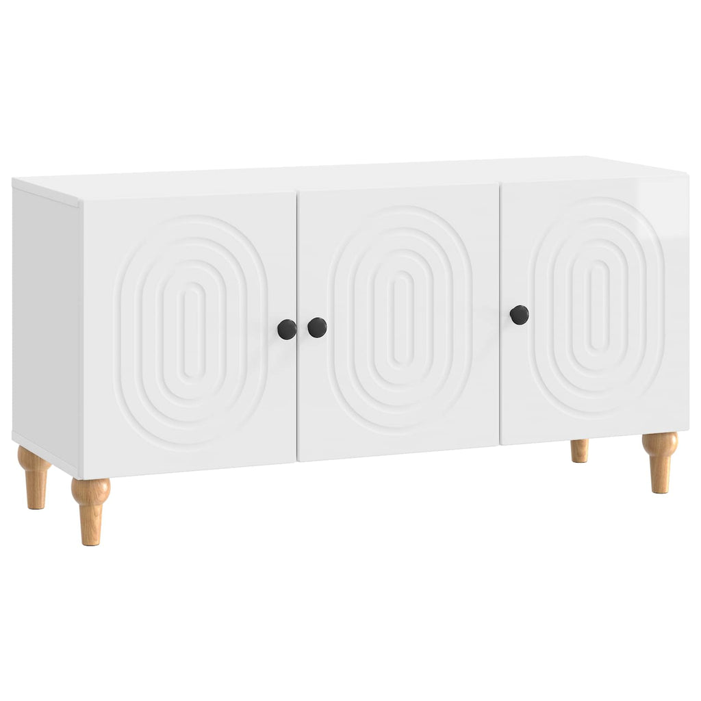 vidaXL Szafka pod telewizor Biały wysoki połysk 99 x 34,5 x 50 cm