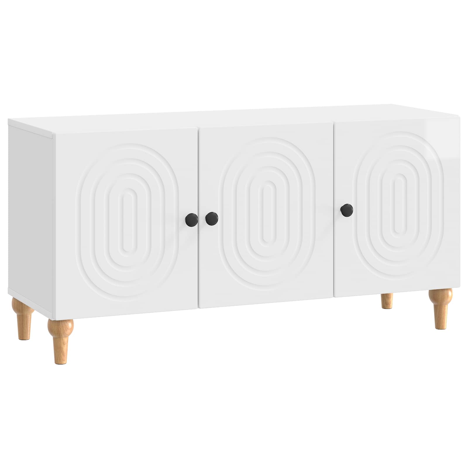 vidaXL Szafka pod telewizor Biały wysoki połysk 99 x 34,5 x 50 cm