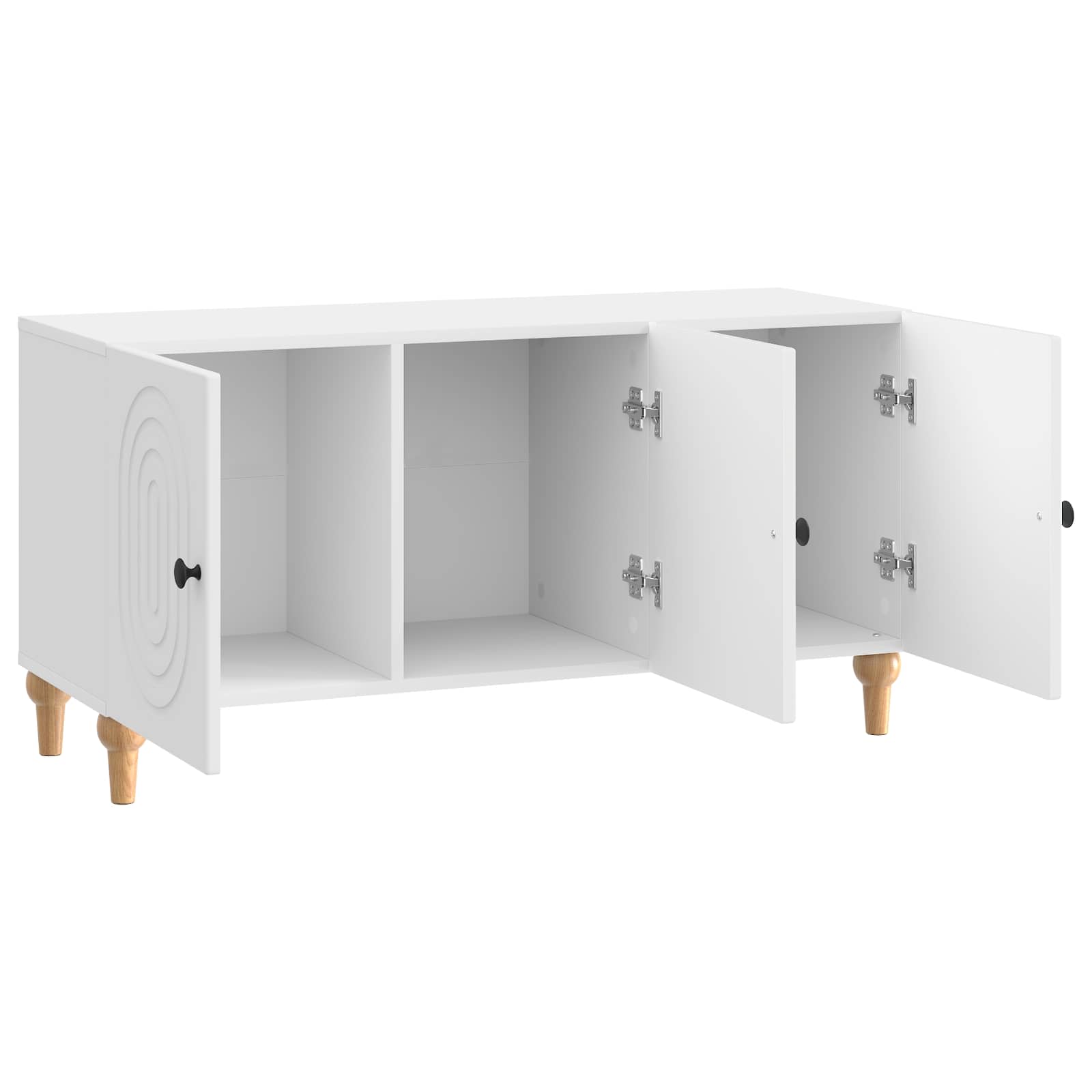 vidaXL Szafka pod telewizor Biały wysoki połysk 99 x 34,5 x 50 cm
