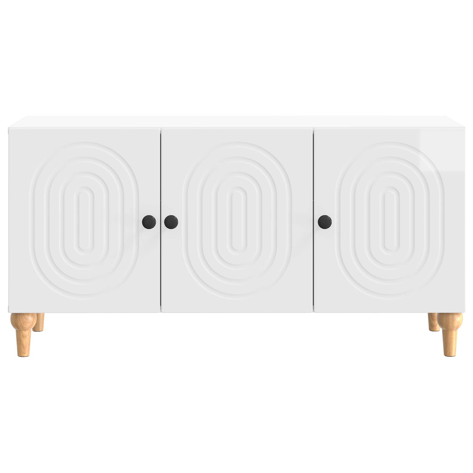 vidaXL Szafka pod telewizor Biały wysoki połysk 99 x 34,5 x 50 cm