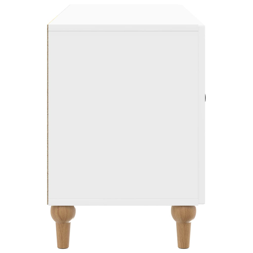 vidaXL Szafka pod telewizor Biały wysoki połysk 99 x 34,5 x 50 cm