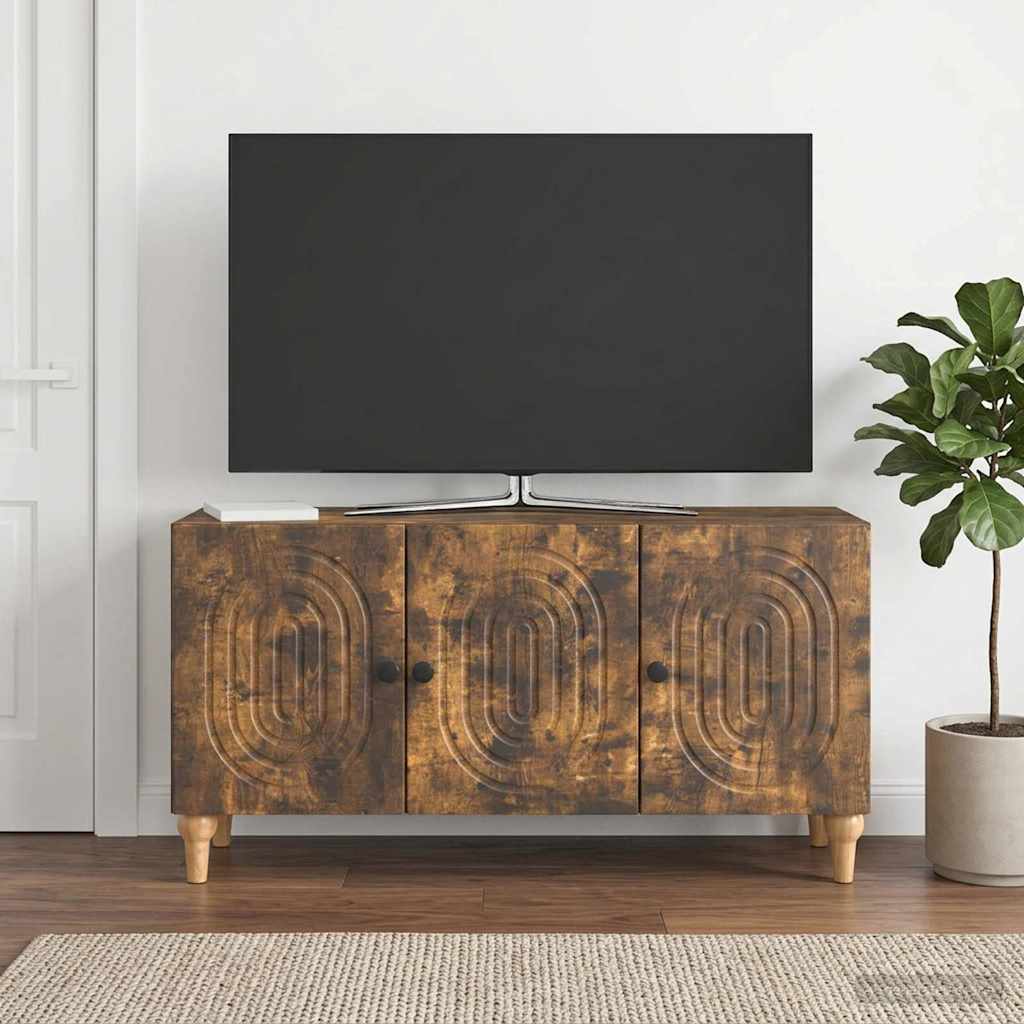 vidaXL Szafka pod telewizor Dąb wędzony 99 x 34,5 x 50 cm