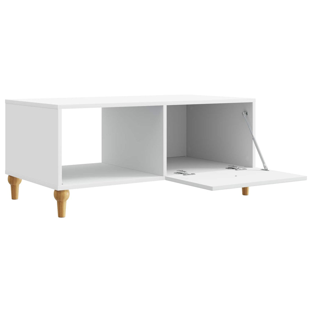 vidaXL Stolik kawowy Biały 90 x 50 x 40 cm Drewno inżynieryjne