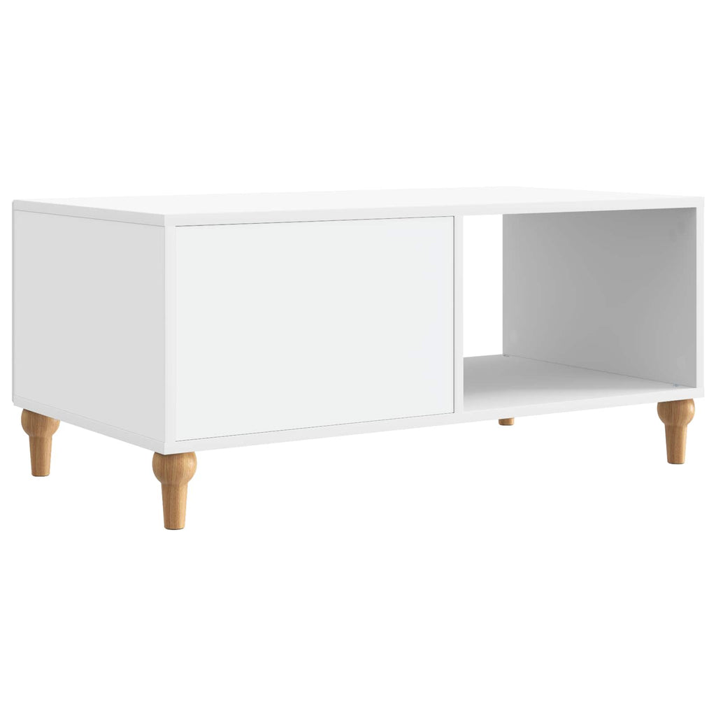 vidaXL Stolik kawowy Biały 90 x 50 x 40 cm Drewno inżynieryjne